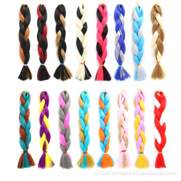 Wholesales all colors 100g 165g Ultra Braid Weave 100% synthetic Hair colored jumbo braid hair for women